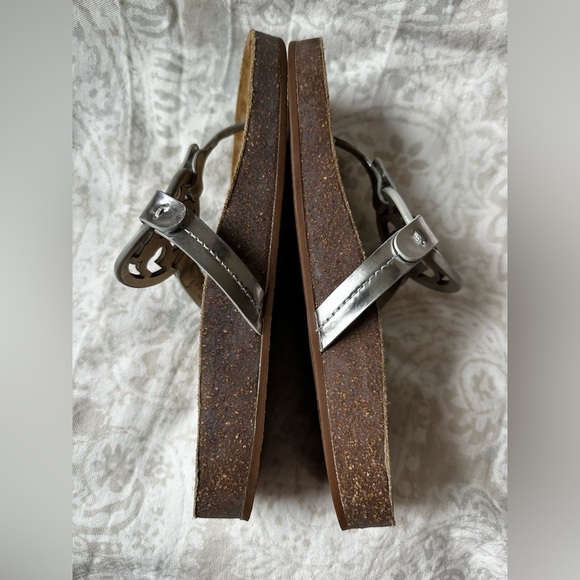 Tory Burch Silver and Brown Sandals - Picture 9 of 14